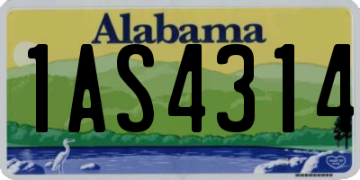 AL license plate 1AS4314