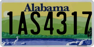 AL license plate 1AS4317