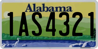 AL license plate 1AS4321