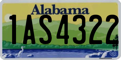 AL license plate 1AS4322