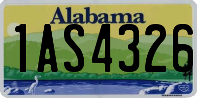 AL license plate 1AS4326