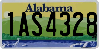 AL license plate 1AS4328