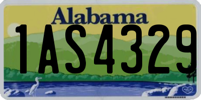 AL license plate 1AS4329
