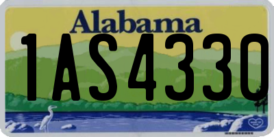 AL license plate 1AS4330
