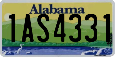 AL license plate 1AS4331