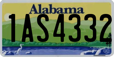 AL license plate 1AS4332