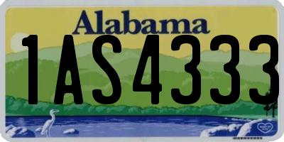 AL license plate 1AS4333