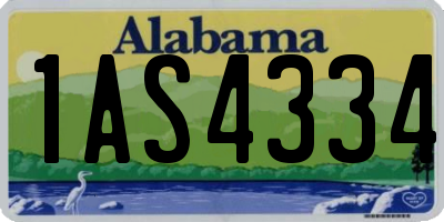 AL license plate 1AS4334