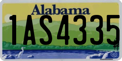 AL license plate 1AS4335