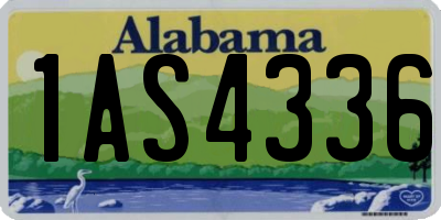 AL license plate 1AS4336