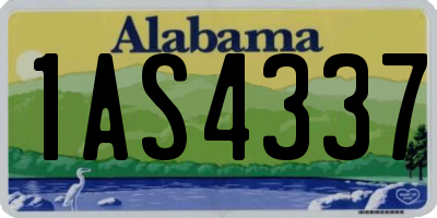 AL license plate 1AS4337