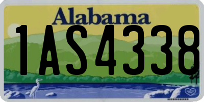 AL license plate 1AS4338
