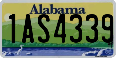 AL license plate 1AS4339
