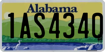 AL license plate 1AS4340