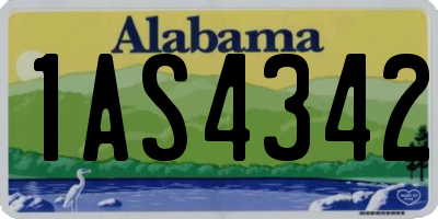 AL license plate 1AS4342