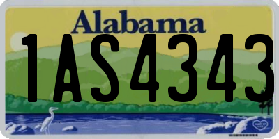 AL license plate 1AS4343