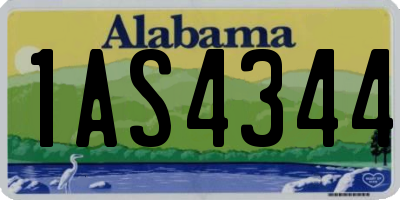 AL license plate 1AS4344