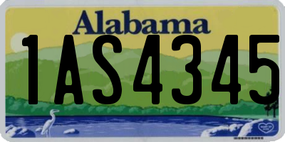 AL license plate 1AS4345