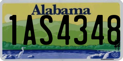 AL license plate 1AS4348
