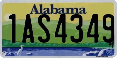 AL license plate 1AS4349
