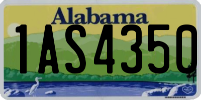 AL license plate 1AS4350