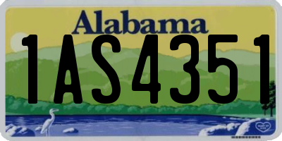AL license plate 1AS4351