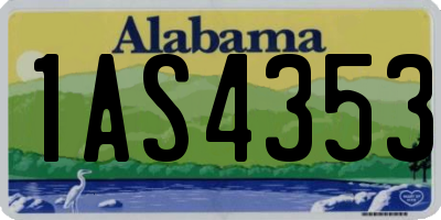 AL license plate 1AS4353