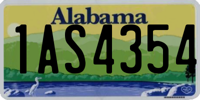 AL license plate 1AS4354