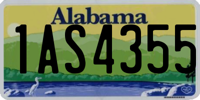 AL license plate 1AS4355