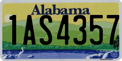AL license plate 1AS4357