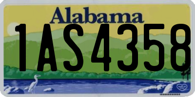 AL license plate 1AS4358