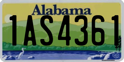 AL license plate 1AS4361
