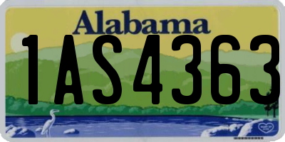 AL license plate 1AS4363