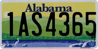 AL license plate 1AS4365