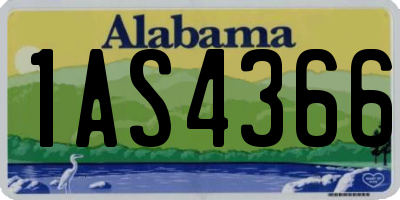 AL license plate 1AS4366