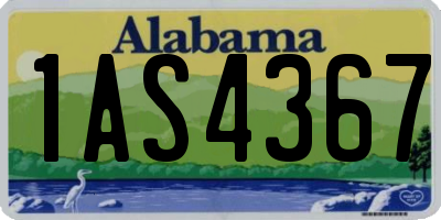 AL license plate 1AS4367