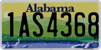 AL license plate 1AS4368