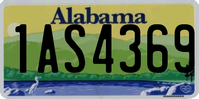 AL license plate 1AS4369