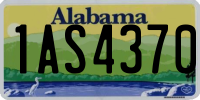 AL license plate 1AS4370
