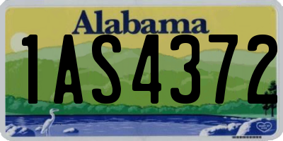 AL license plate 1AS4372