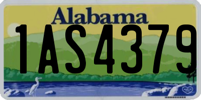 AL license plate 1AS4379