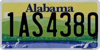 AL license plate 1AS4380