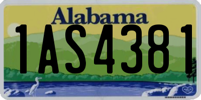 AL license plate 1AS4381