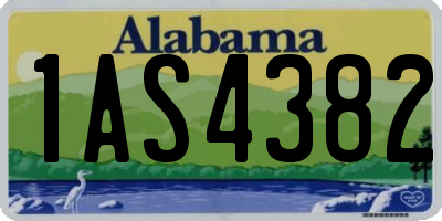AL license plate 1AS4382