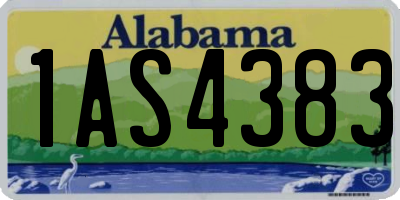 AL license plate 1AS4383