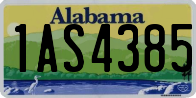 AL license plate 1AS4385