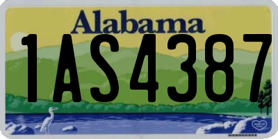 AL license plate 1AS4387