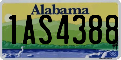 AL license plate 1AS4388