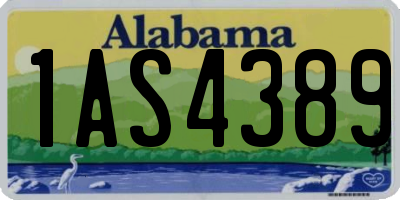 AL license plate 1AS4389