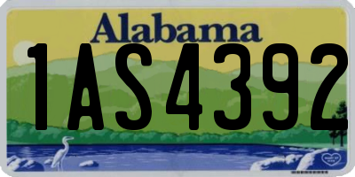 AL license plate 1AS4392